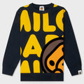 Kids Big Baby Milo Crewneck Sweatshirt - Navy