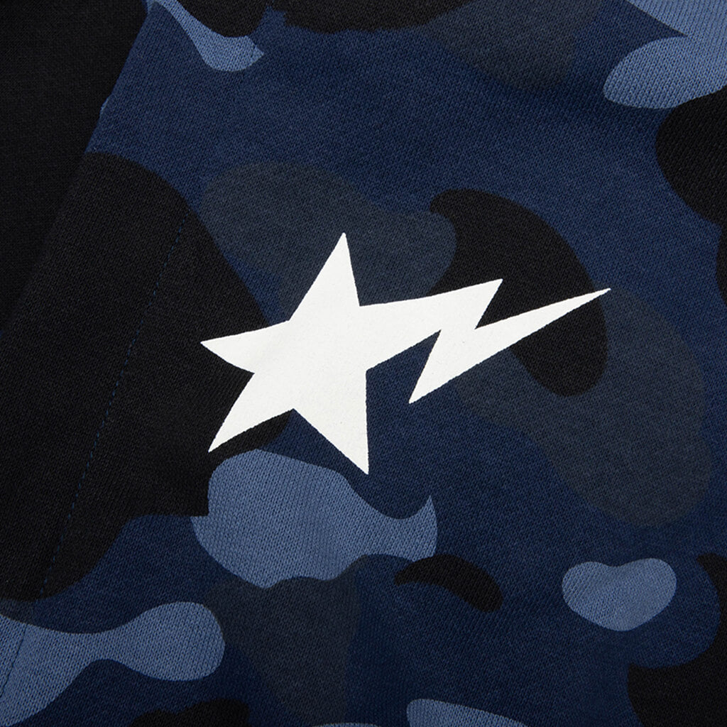 Kids Color Camo Ape Head Relaxed Fit Pullover Hoodie - Navy