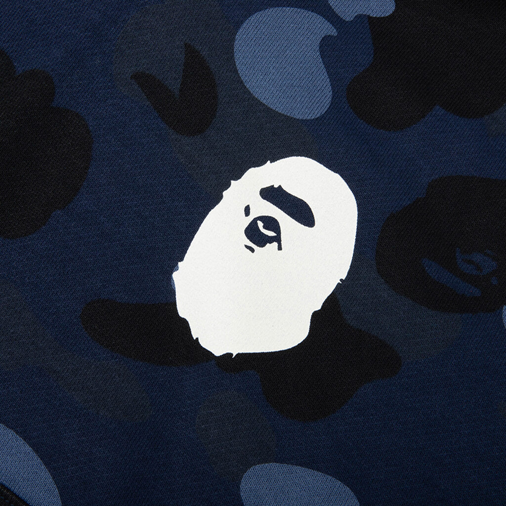 Kids Color Camo Ape Head Relaxed Fit Pullover Hoodie - Navy