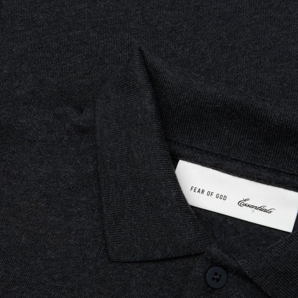 Kids Cropped Polo - Iron Grey/Seal Heather