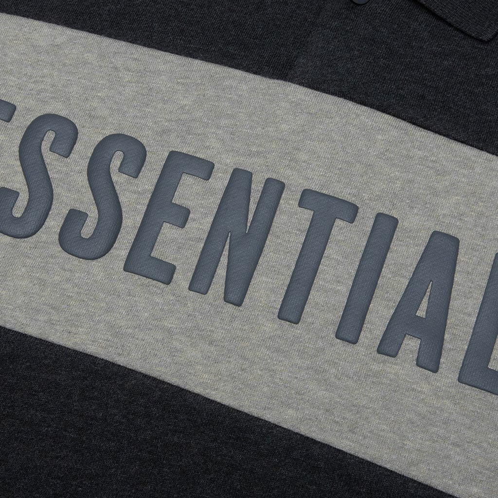 Kids Cropped Polo - Iron Grey/Seal Heather