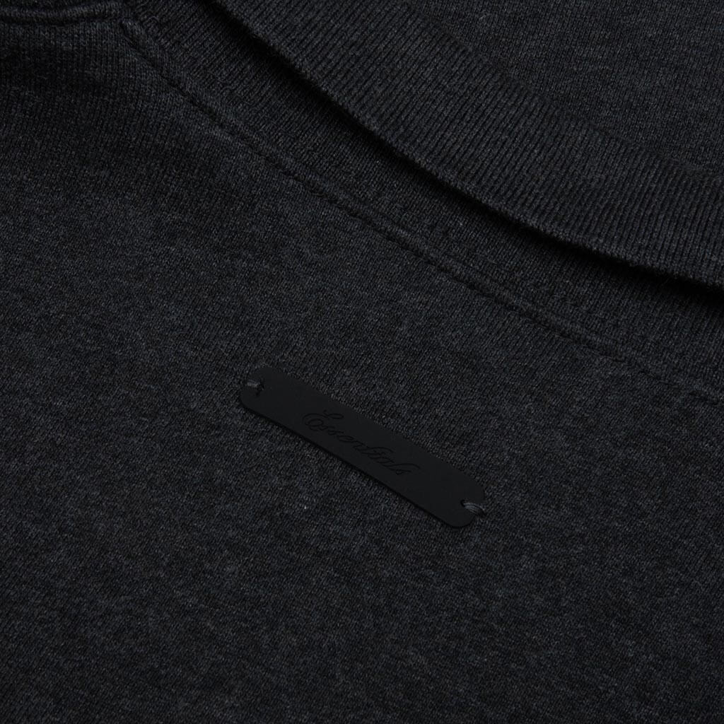 Kids Cropped Polo - Iron Grey/Seal Heather