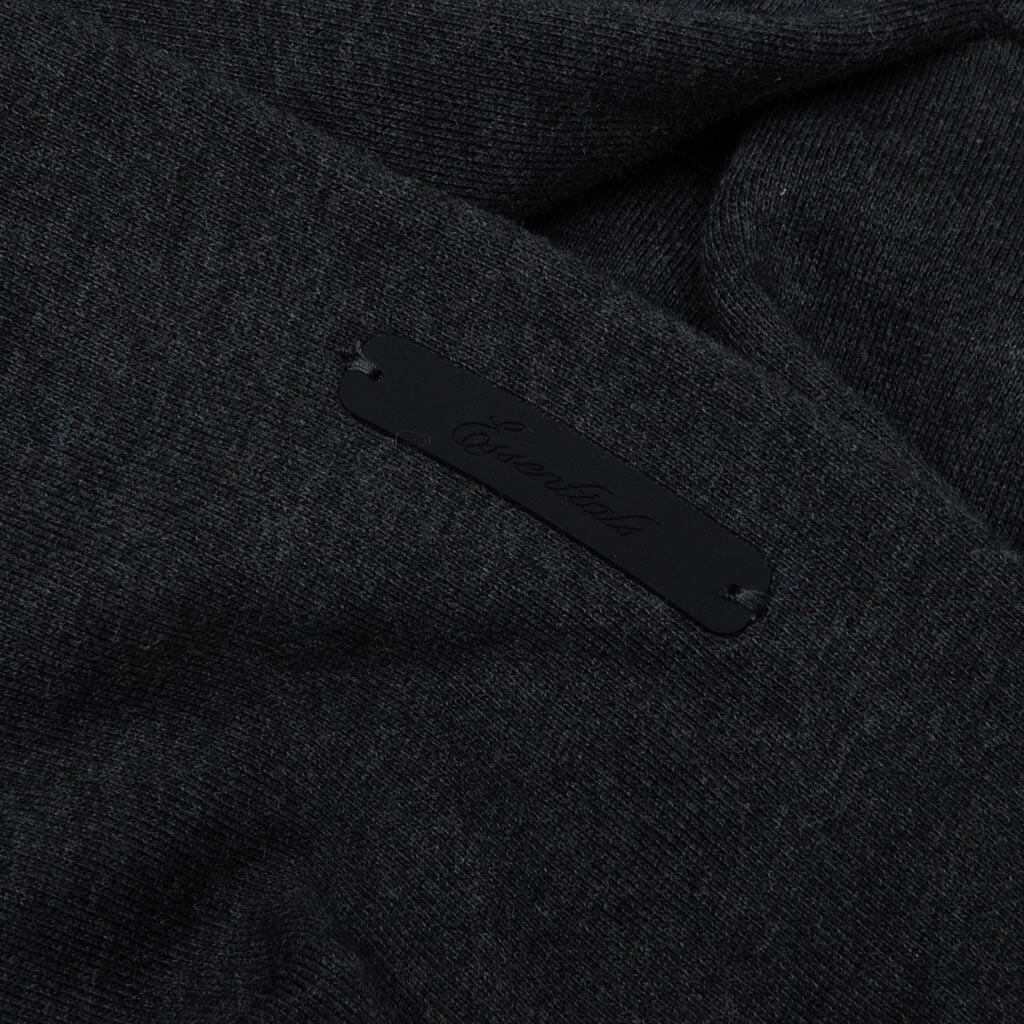 Kids Cropped Relaxed Panelled Hoodie - Iron Grey/Seal Heather