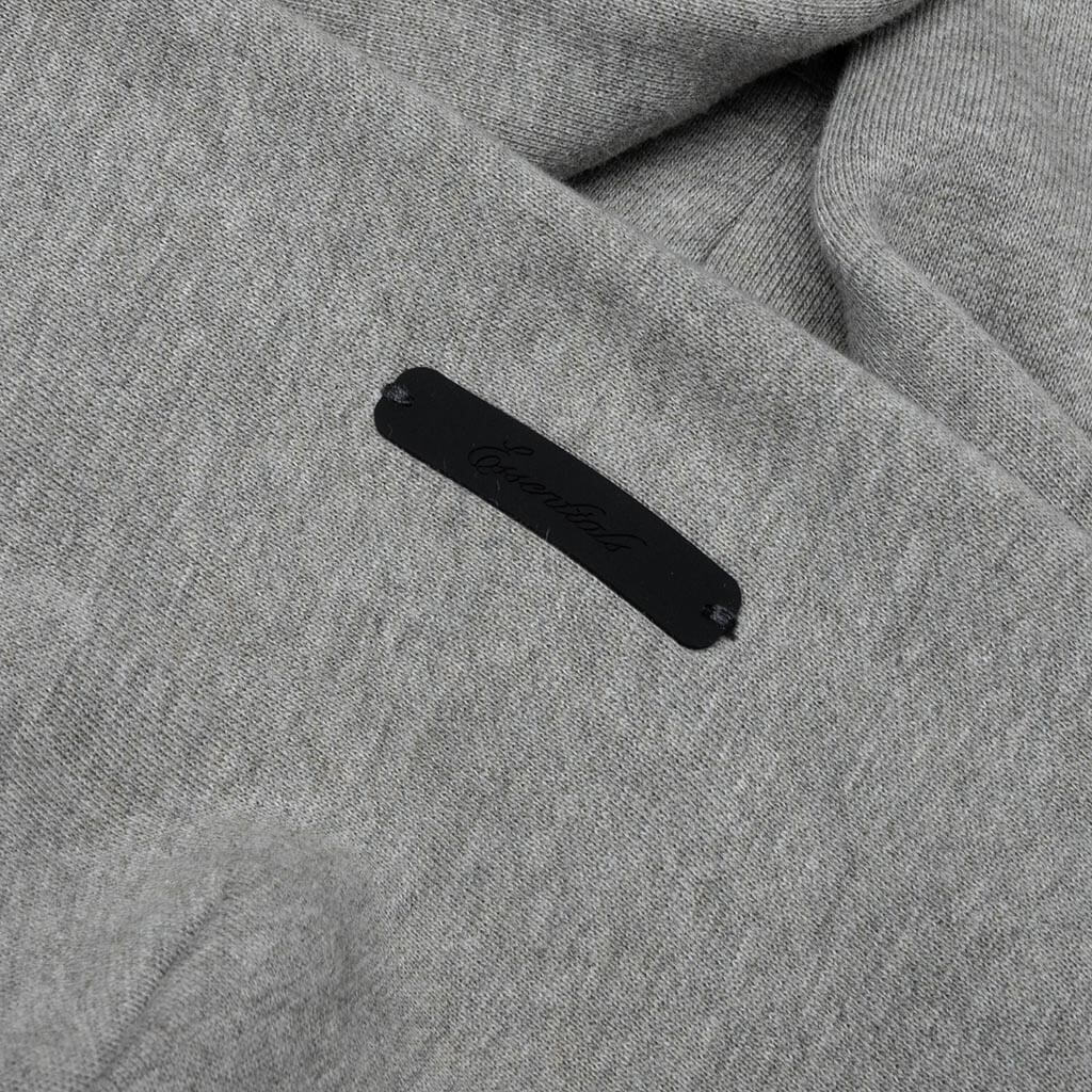 Kids Cropped Relaxed Panelled Hoodie - Seal Heather/Iron Grey