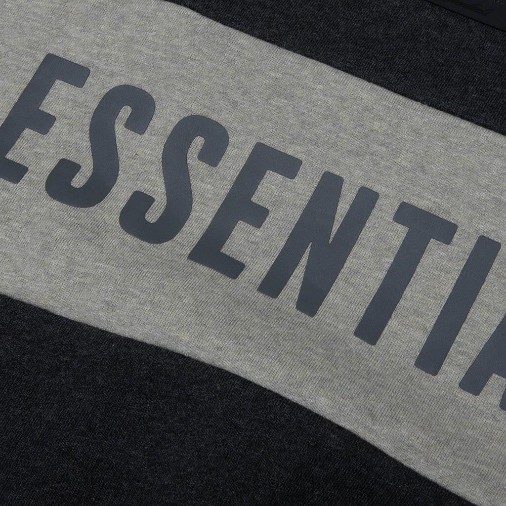 Kids Cropped Relaxed Panelled Sweatshirt - Iron Grey/Seal Heather