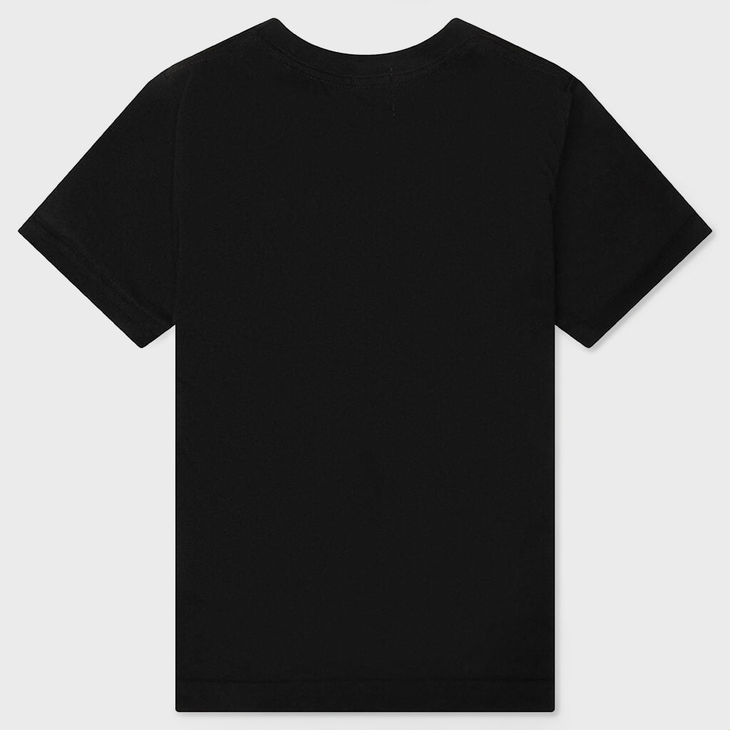 Kids New Multi Camo Shark Tee - Black