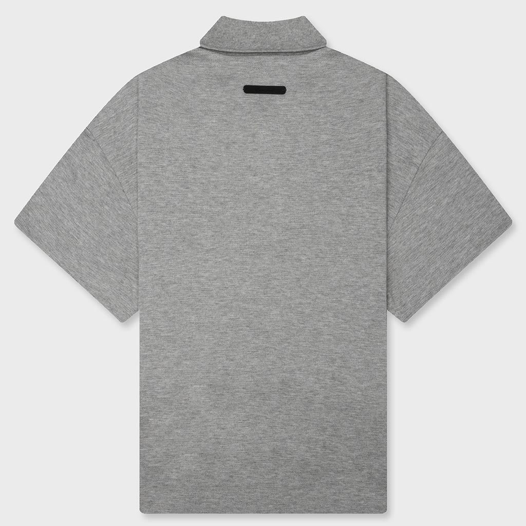 Kids Pique Signature Classic Polo - Concrete Heather