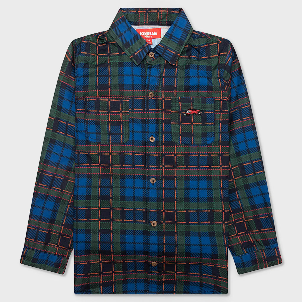 Kids Explore L/S Woven - Plaid