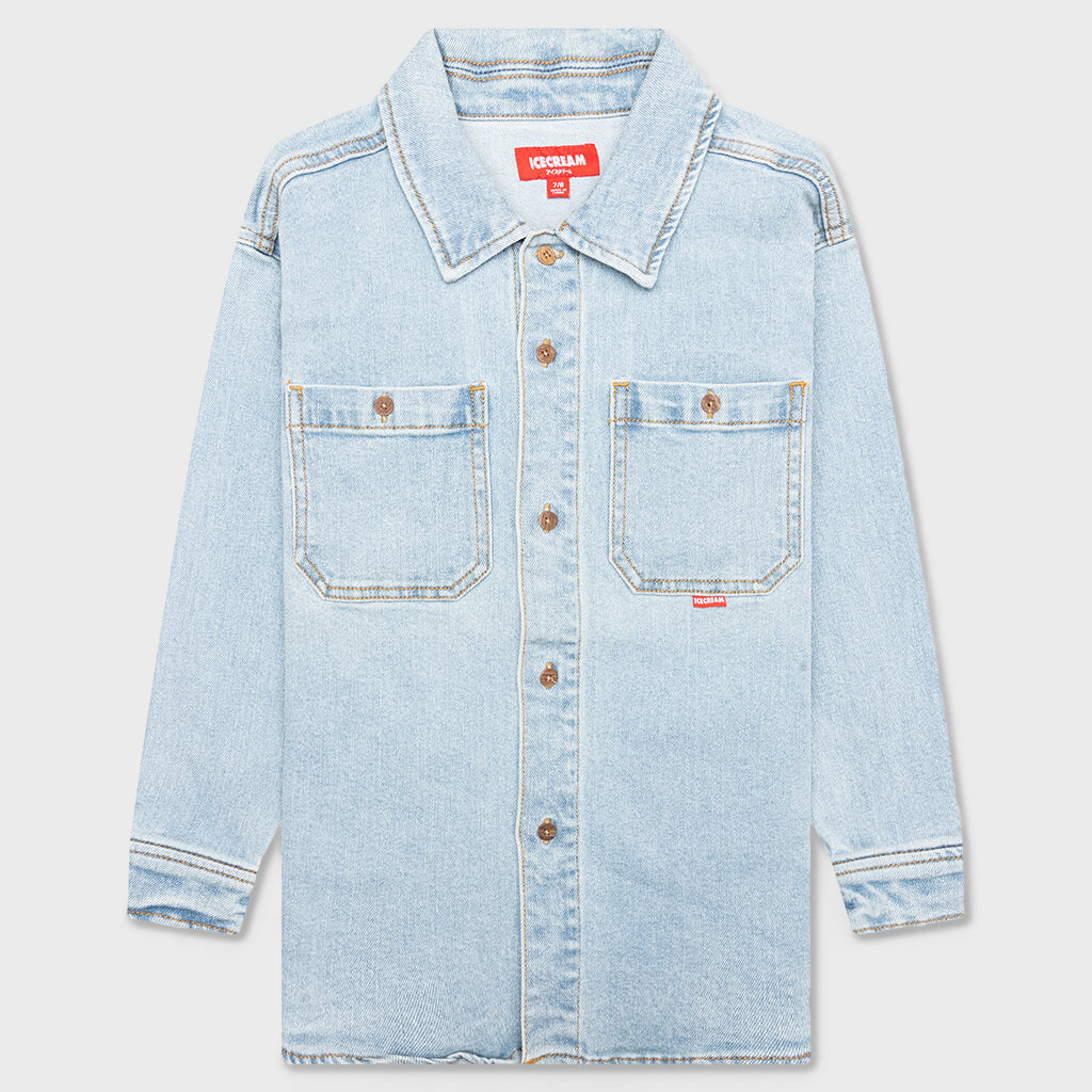 Kids Oversized Waterfall Shirt Jacket - Fresh Air