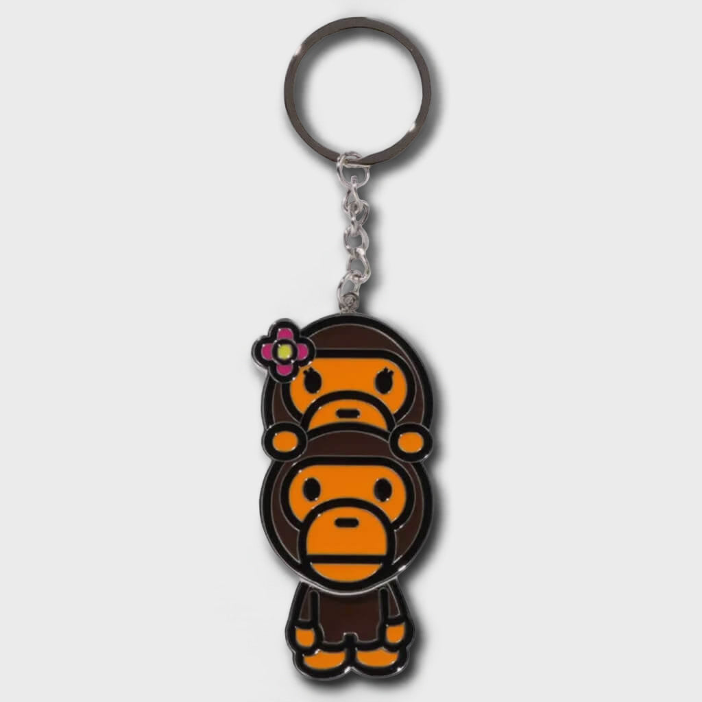 Kids Baby Lisa On Baby Milo Key Chain - Brown