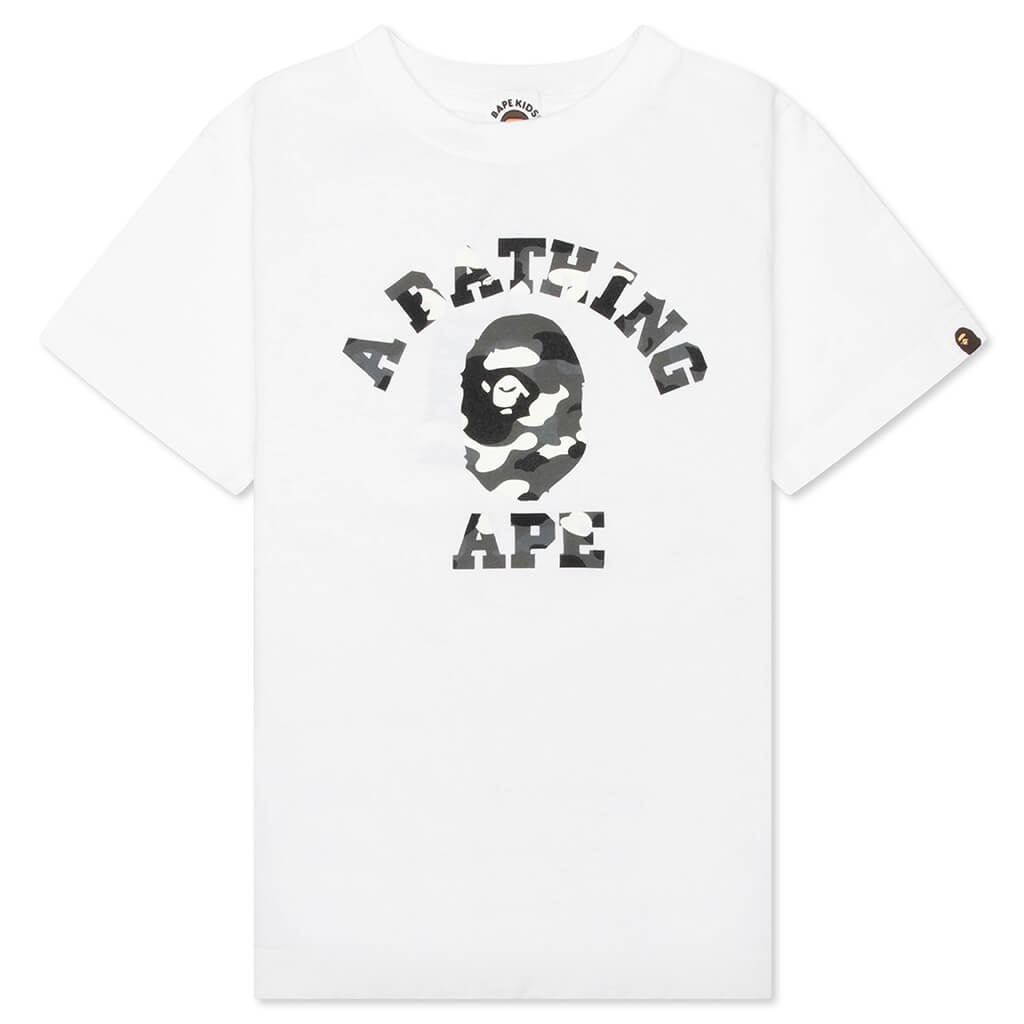 Kids City Camo College Tee - White