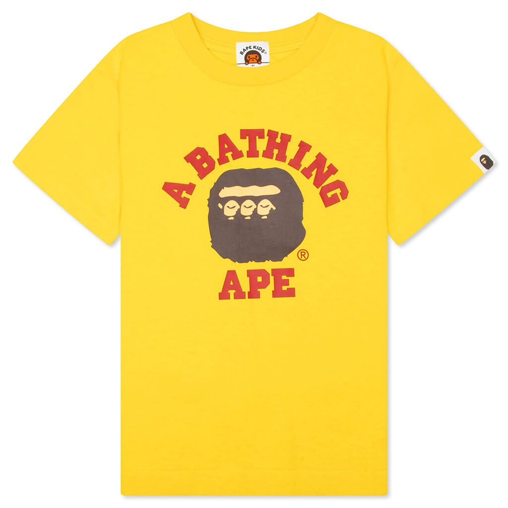 Kids Triple College Tee - Yellow
