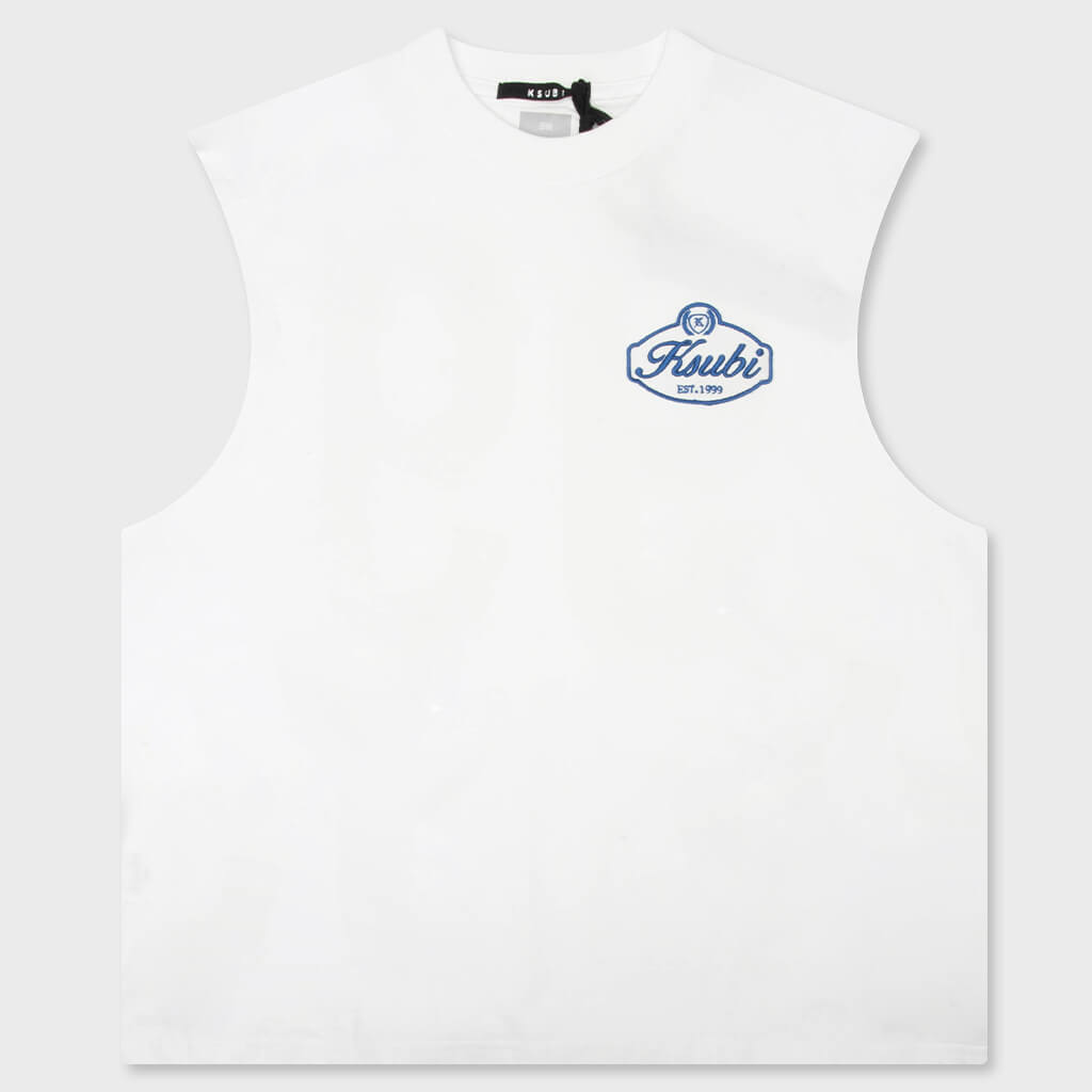 Klasse Ekcess Cut Off Tank - Tru White
