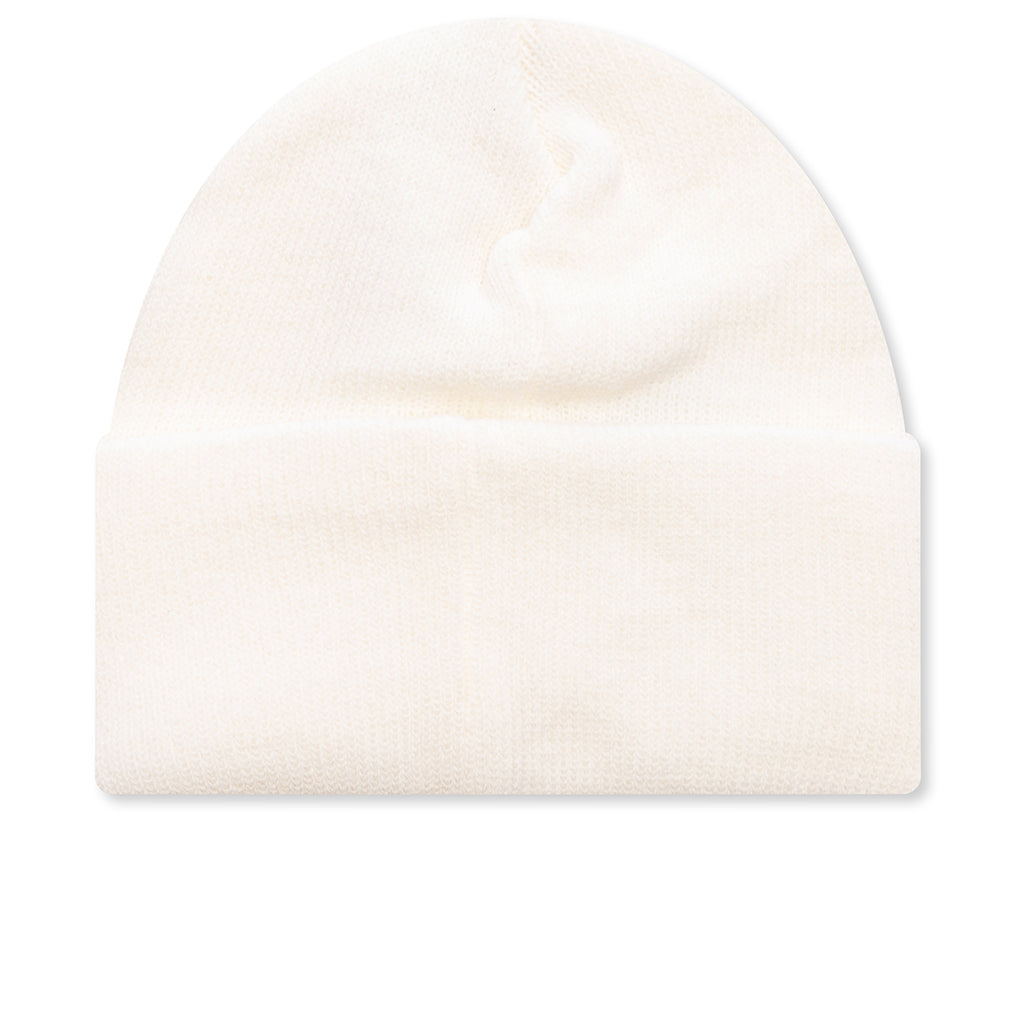 Cuffed Knit Beanie - White