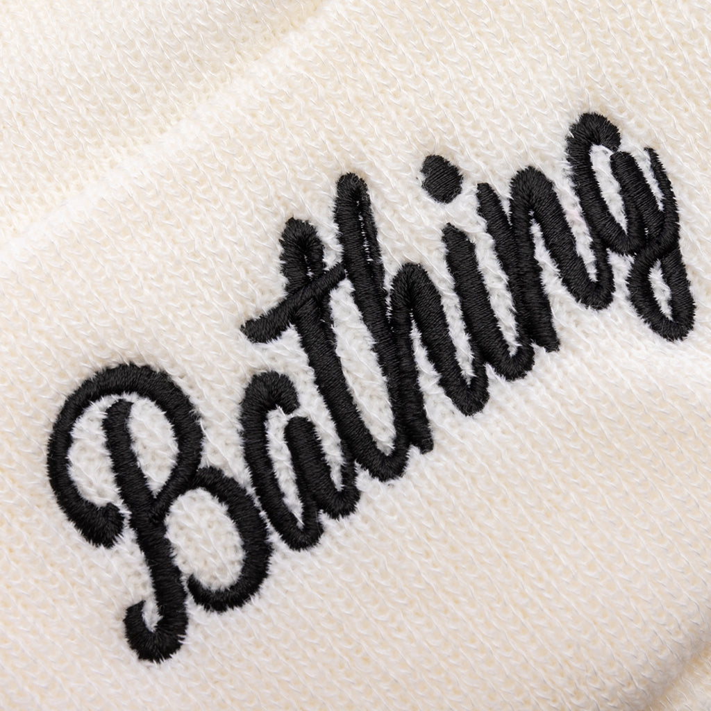 Cuffed Knit Beanie - White