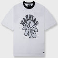 Knit Flower Boxy Tee - White