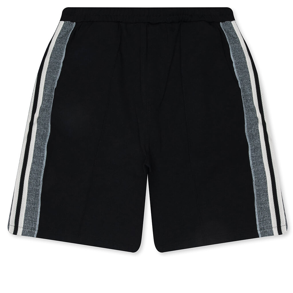 Knit Panel Shorts - Black/Green