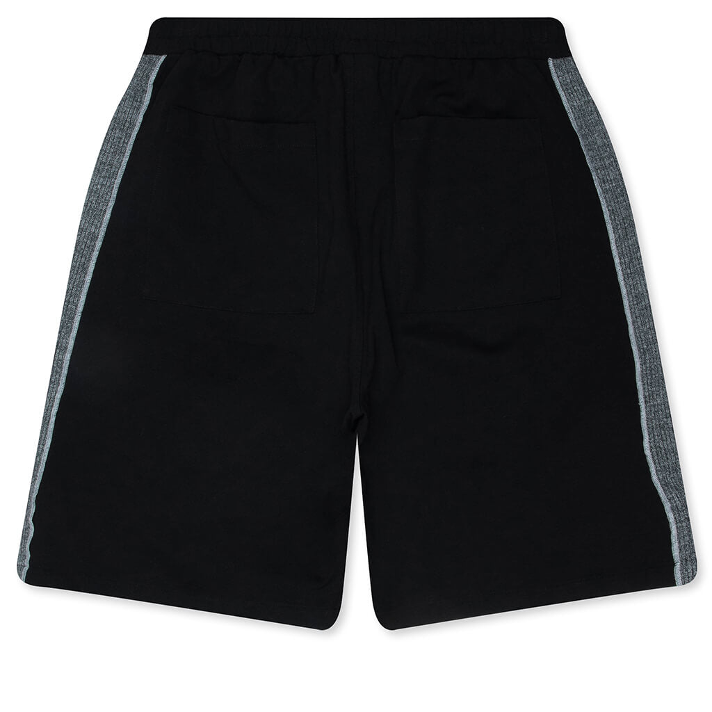 Knit Panel Shorts - Black/Green