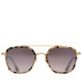Krewe Austin Mirrored Sunglasses - Matte Oyster/24k Titanium/Amber Silver Gradient