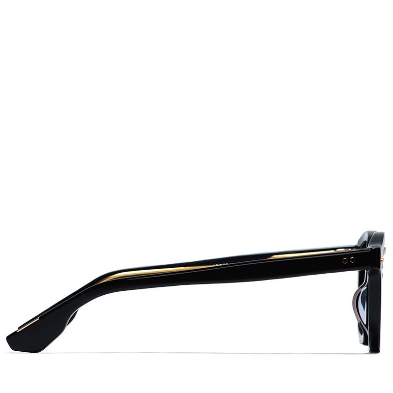 Krewe Campbell Sunglasses - Black/Black Tea 18K