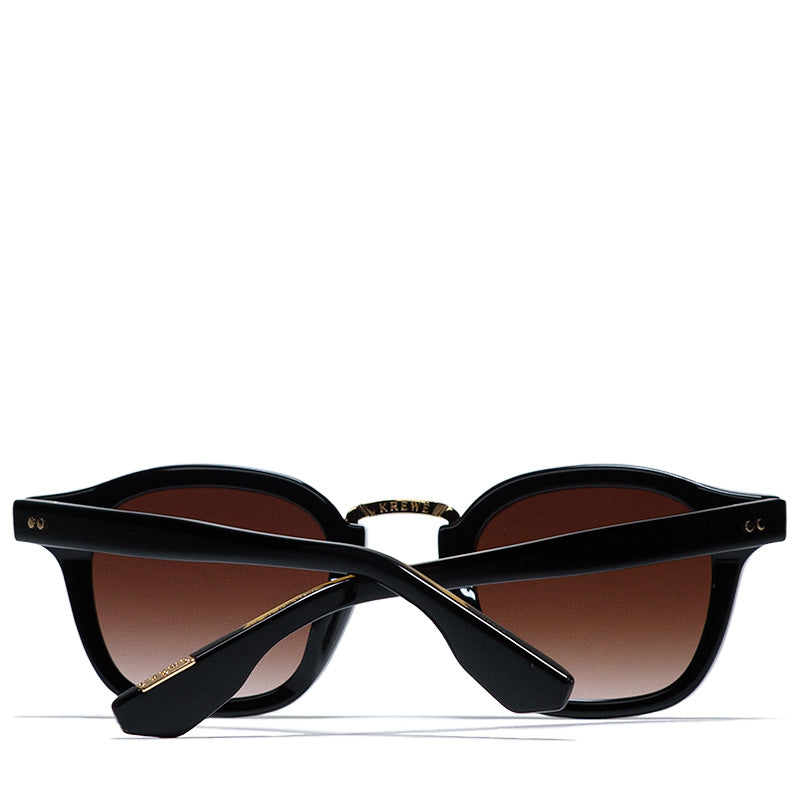Krewe Campbell Sunglasses - Black/Black Tea 18K