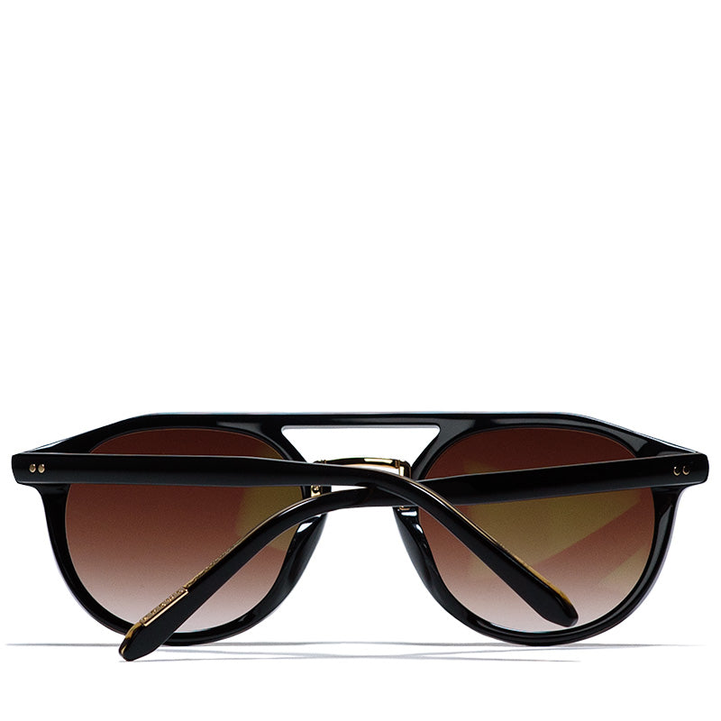 Krewe Markle Sunglasses - Black/Black Tea 18K