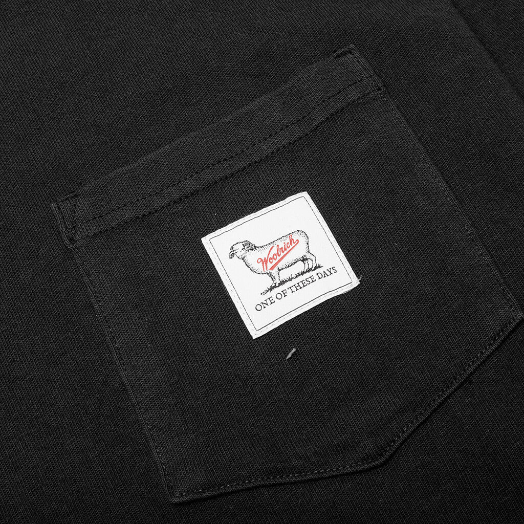 L/S Pocket Tee - Washed Black