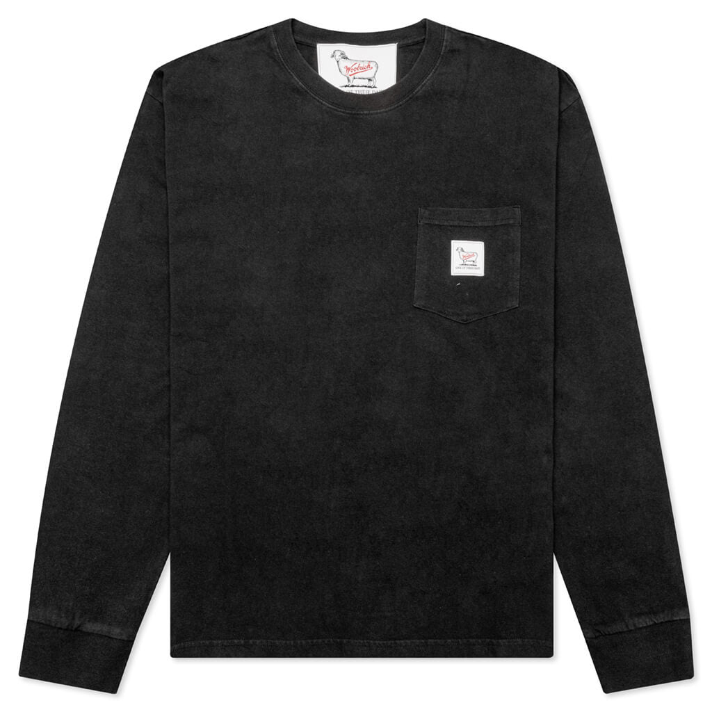 L/S Pocket Tee - Washed Black