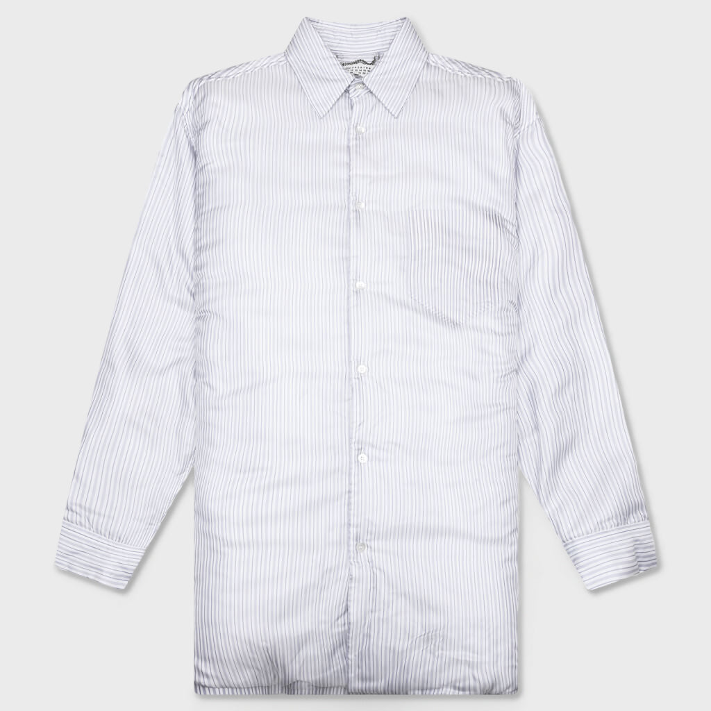 Padded Stripe L/S Shirt - Blue