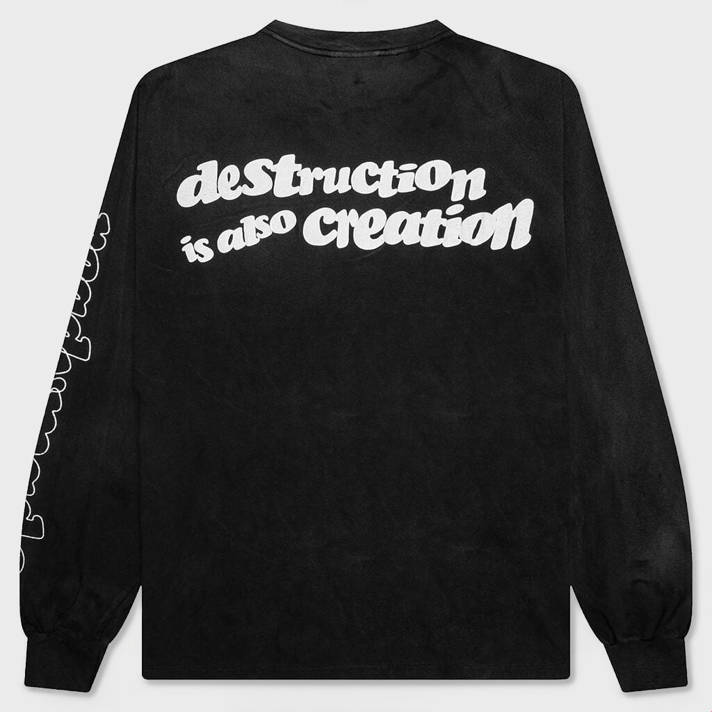 L/S T-Shirt Destruction - Black