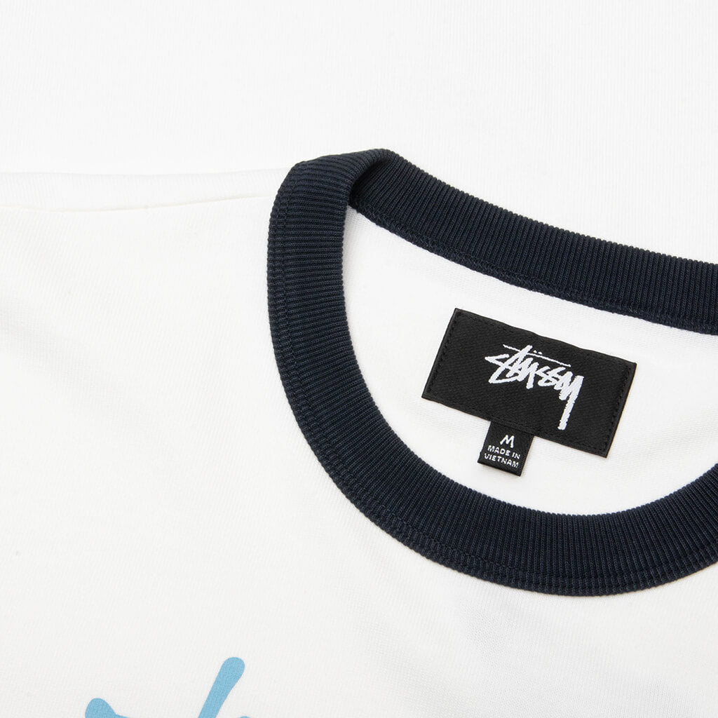 L/S Ringer Tee - White