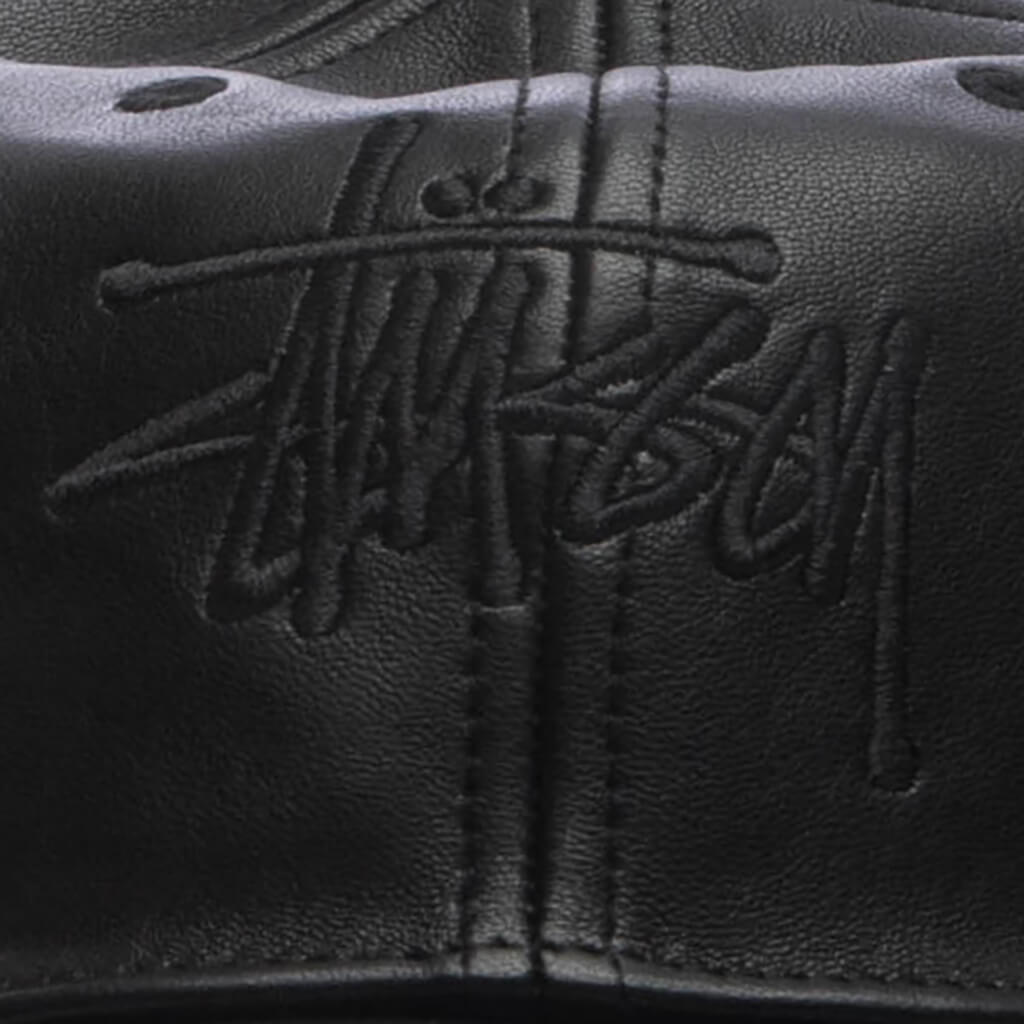 Leather Basic Stussy Cap - Black