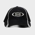S Oval Strapback Cap - Black