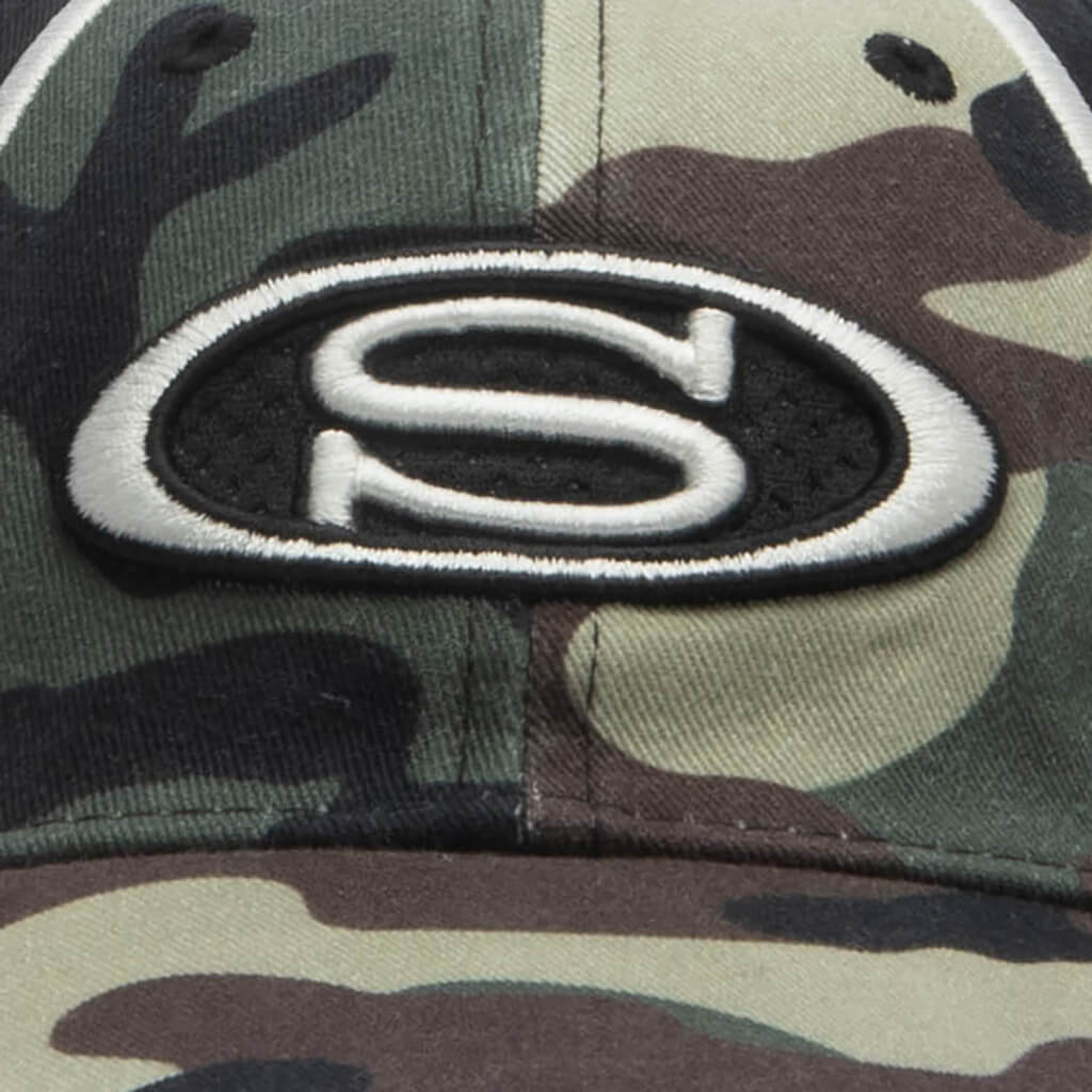 S Oval Strapback Cap - Woodland Camo