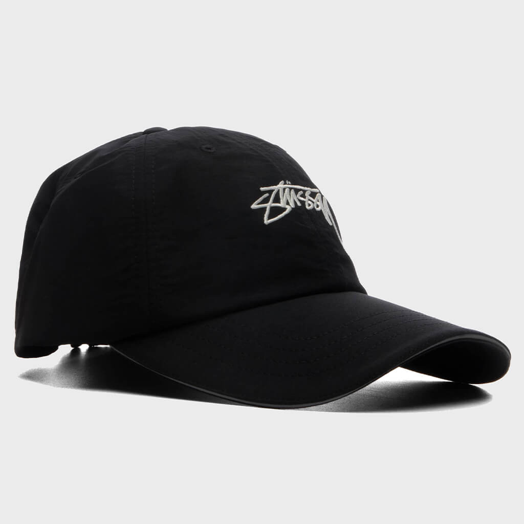 Smooth Stock Nylon Sport Cap - Black