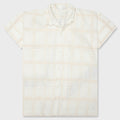 Lace Grid Pleats Shirt - White