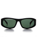 Landon Sunglasses - Matte Black/Green Lens