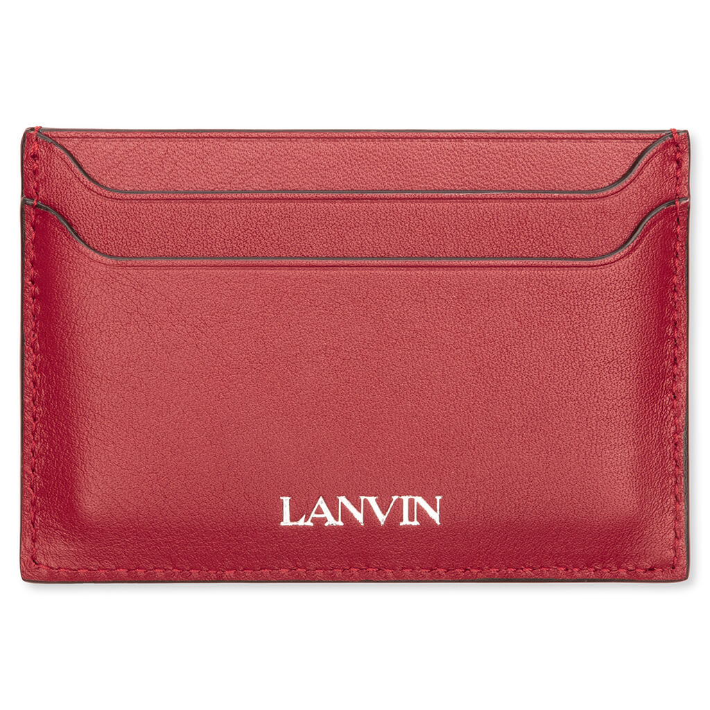 Card Holder - Burgundy/Ecru