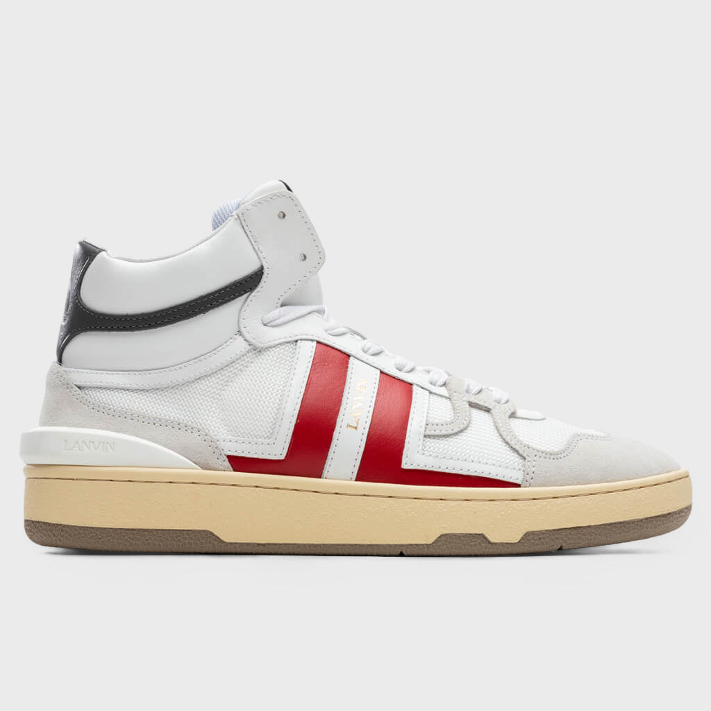 Clay High Top Sneakers - White/Red