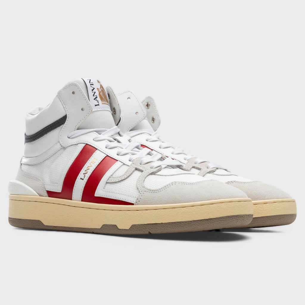 Clay High Top Sneakers - White/Red