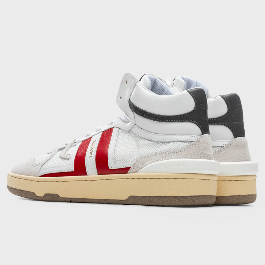 Clay High Top Sneakers - White/Red