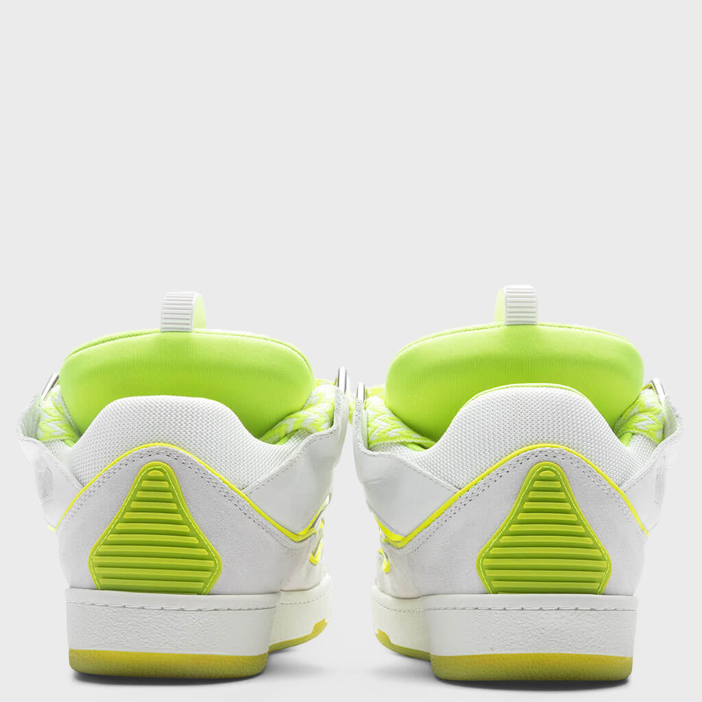 Curb Sneakers - White/Fluo Yellow