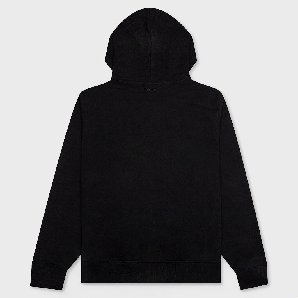 Embroidered Hoodie - Black
