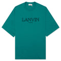 Paris Embroidered Oversize T-Shirt - Teal Blue
