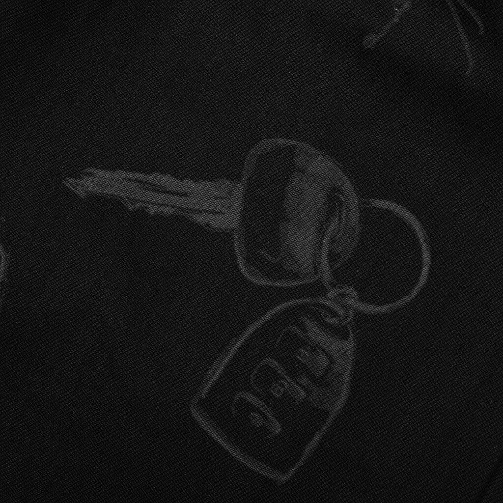 Laser Etched Jeans - Black