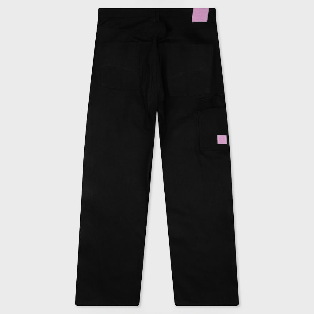 Laser Etched Jeans - Black