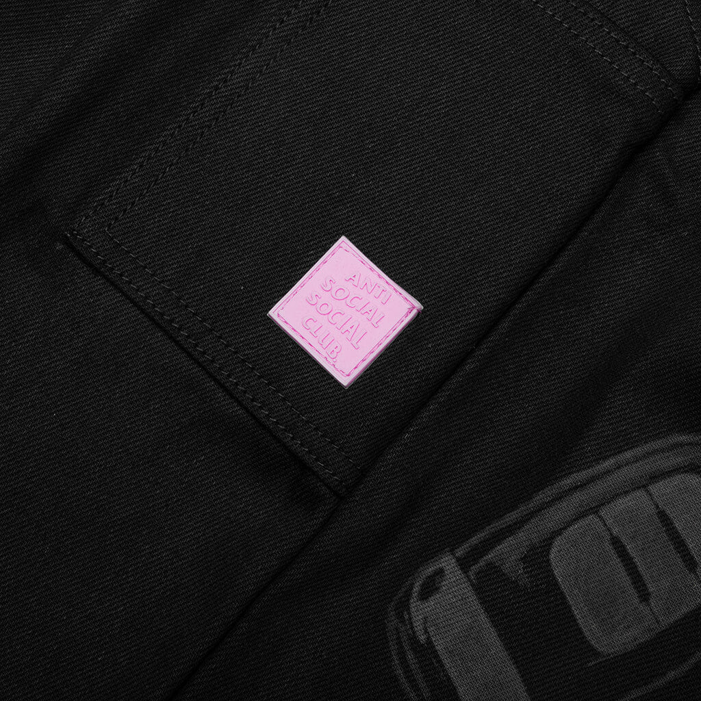Laser Etched Jeans - Black
