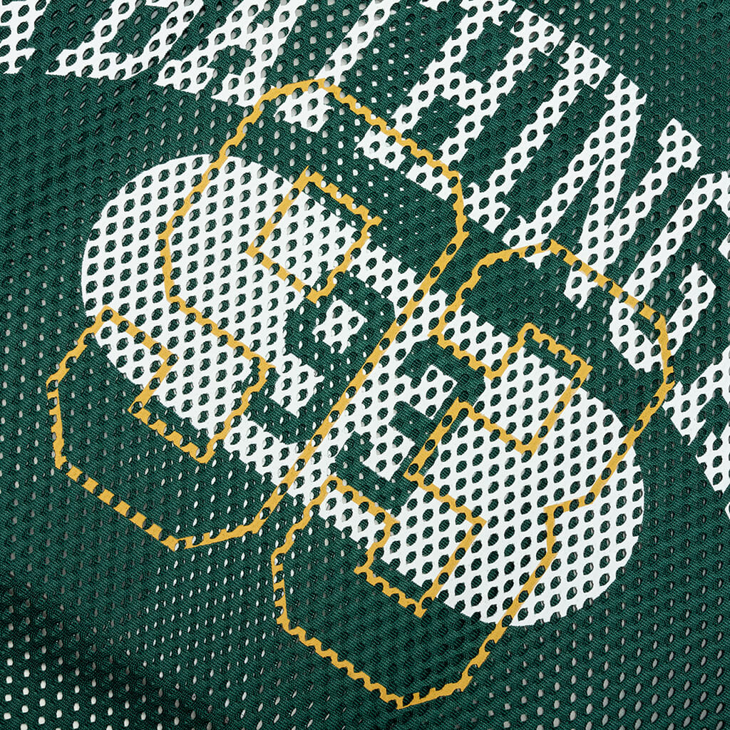 Line Camo Multi Logo Relaxed Fit Football Jersey - Green
