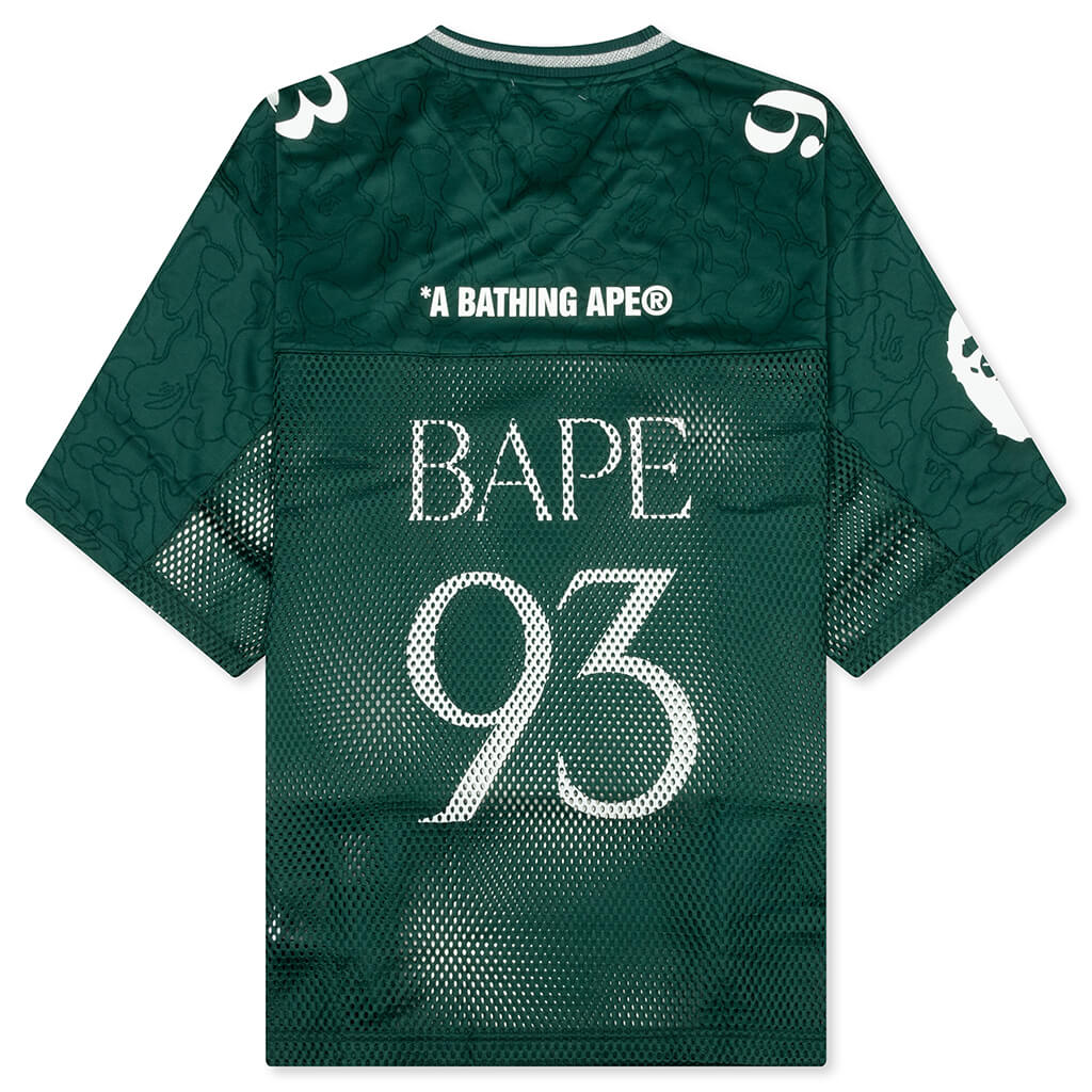 Line Camo Multi Logo Relaxed Fit Football Jersey - Green