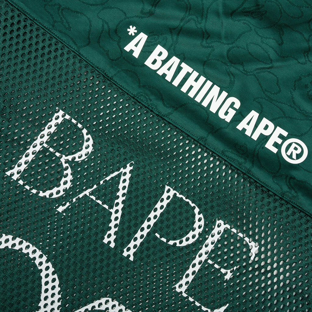 Line Camo Multi Logo Relaxed Fit Football Jersey - Green